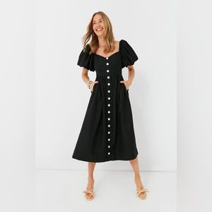 Tuckernuck Pomander Place Black Alexis Midi Dress (S)